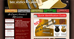 Desktop Screenshot of latesixtieslespauls.com