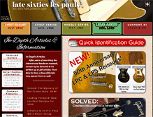 Tablet Screenshot of latesixtieslespauls.com